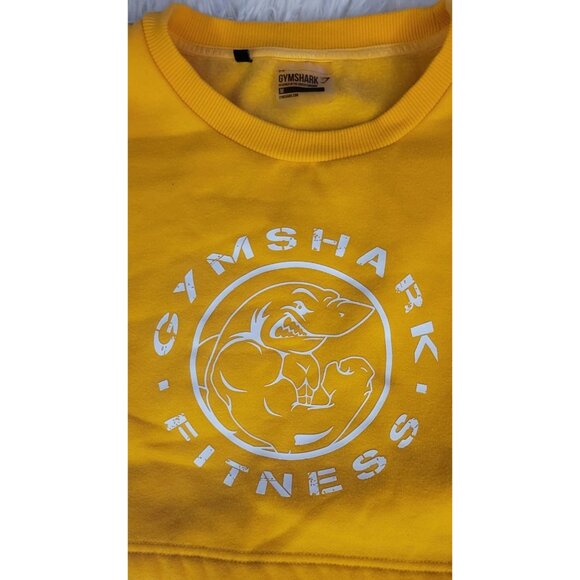 Gymshark Womens Yellow Crop Sweatshirt Size Med Athletic - Picture 7 of 14